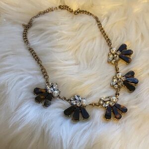 Elegant Gold and Black Statement Necklace